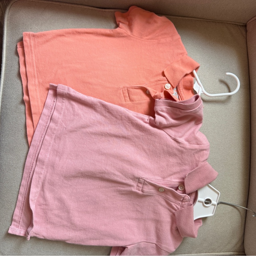 Kids Polo Shirt Set - Pink and Orange